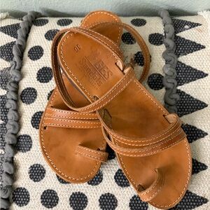 Real Brown Leather Sandals